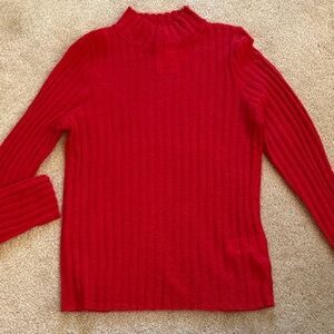 Madewell Alpaca Blend Mock Neck Rib Knit Sweater. Size L. NWT